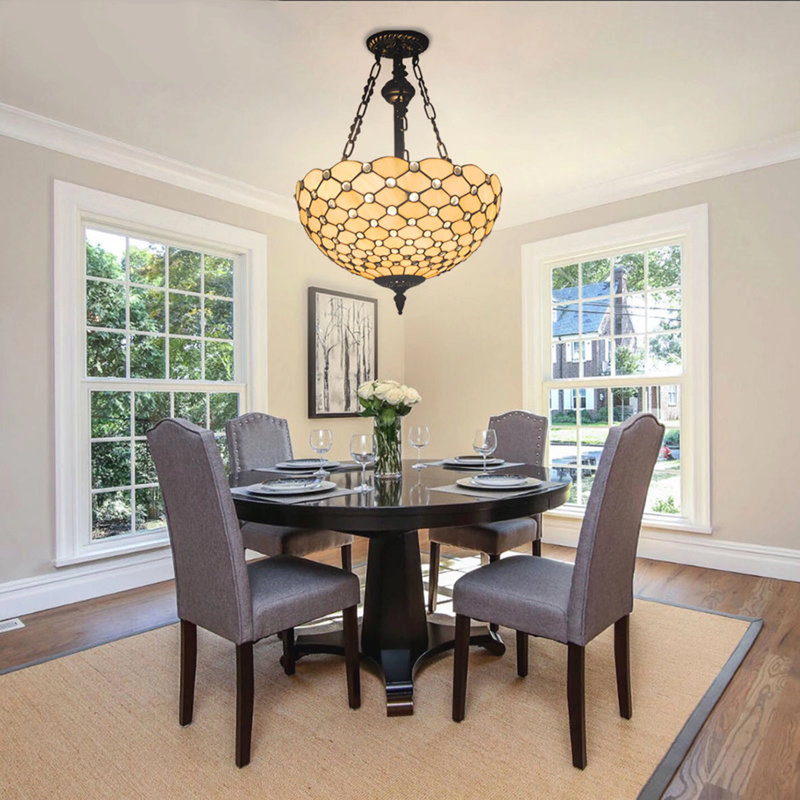 Rosdorf Park Elyce 3-Light Tiffany Style Pendant Ceiling Rosdorf Park Elyce 3-Light Tiffany Style Pendant Ceiling